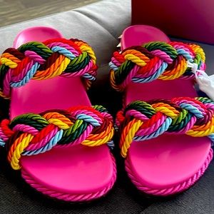 Rick stud woven espadrille slides